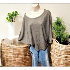 Women's brown batwing oversized blouse
