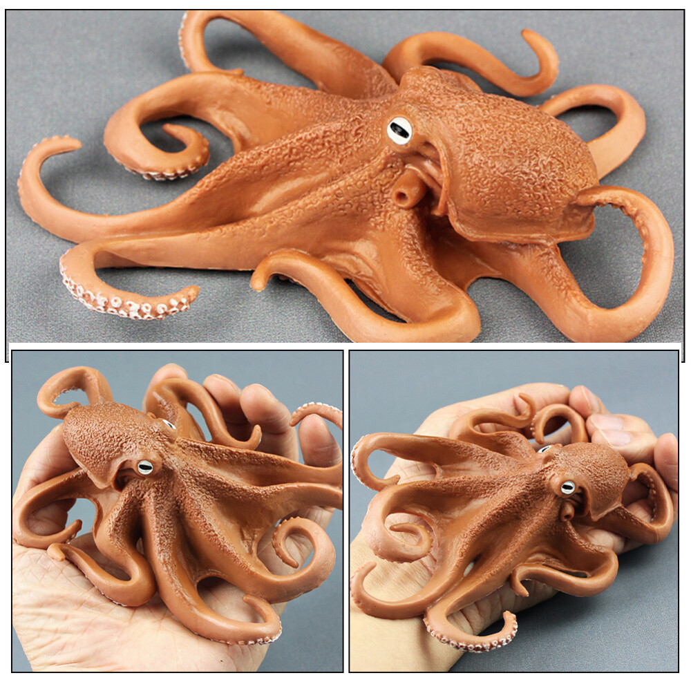 JOKFEICE Set De 7 Figurines D'octopus Réalistes En Plastique, Pour Projet Scientifique, Décoration De Gâteau Et Anniversaire