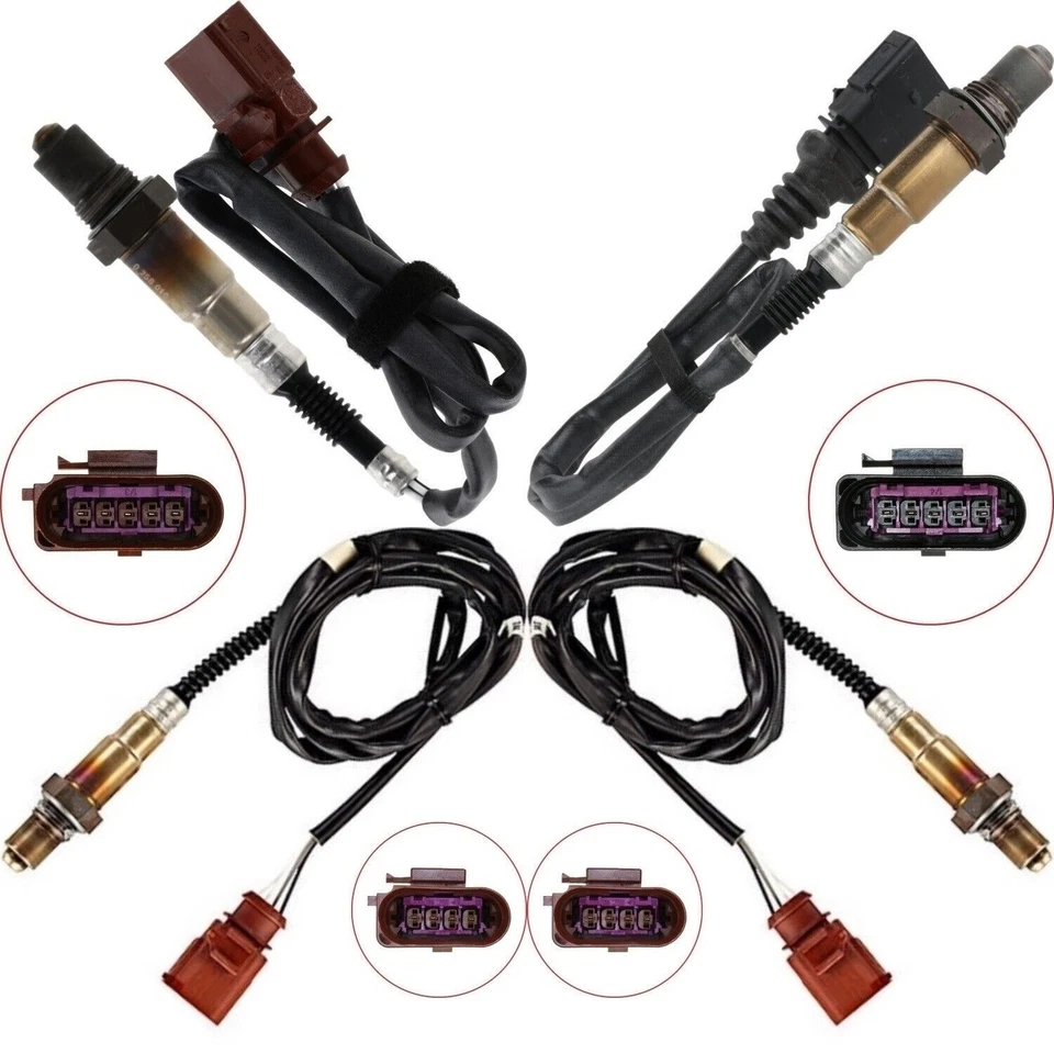 Set of 4 Oxygen Sensors For 2013-2018 Audi A8 Quattro S6 S7 4.0L V8 Turbocharged - Изображение 2 из 4