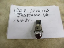 Vintage Dial Company Indicator Light Red Jewel Cut Lens 120V 75W Working