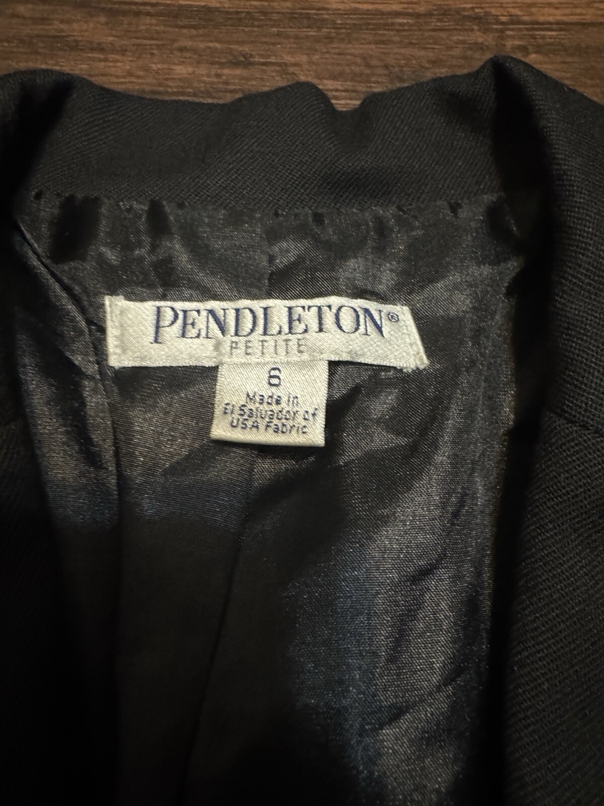 Pendleton Virgin Wool Blazer Jacket Black Gray Si… - image 3