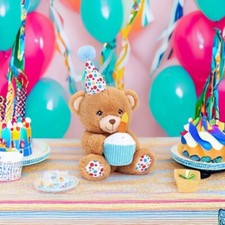 Happy Birthday Geschenk Pl&uuml;schtier Kuscheltier B&auml;r 100% recycelt &Ouml;ko Pl&uuml;sch Kiel Spielzeug