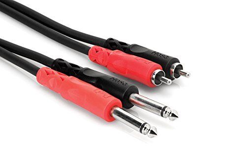 Hosa - CPR-201 - Stereo Interconnect Dual 1/4 in TS to Dual RCA Cable - 3.3 ft - Picture 1 of 2