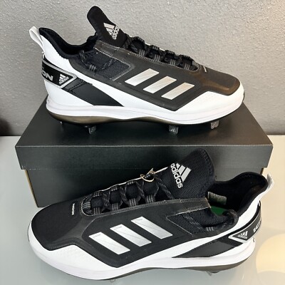 Adidas Icon 7 Boost FY4178 Men's Metal Baseball Cleats Size 11.5 Black/White