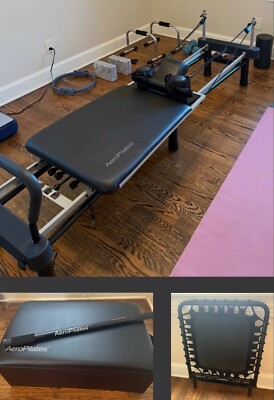 AeroPilates Premier Studio 700 Reformer BUNDLE w/ Rebounder, Box, Pole 