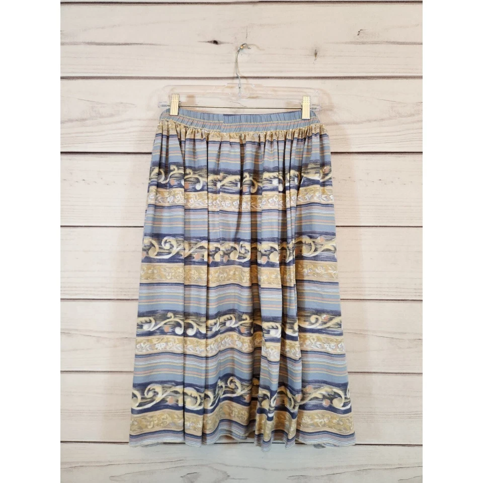 Faldas midi Stonebridge para mujer multicolor floral cintura elástica línea A talla 1X Foto 2 de 4