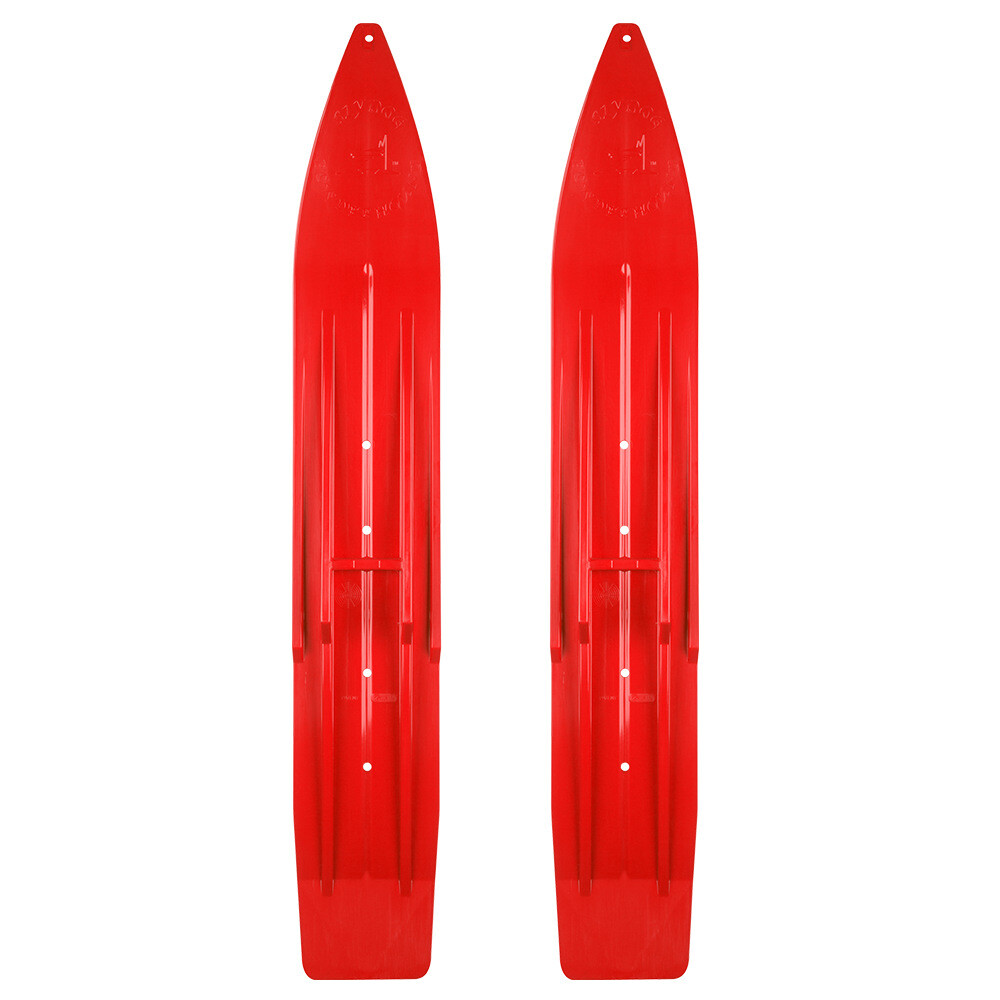 Pair of Indy Red Slydog Powder Hound 7" Snowmobile Skis eBay