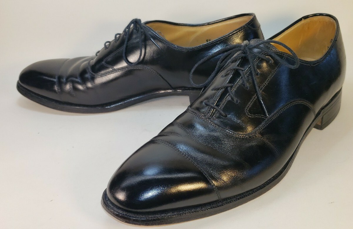 SAOLA Johnston & Murphy Aristocraft Cap Toe Oxford Uomo Taglia 9.5B 2A Mod. 34472 USA