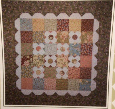 PATTERN Charm Square Floral Block Quilt Table Topper NEW The Pattern Basket EASY