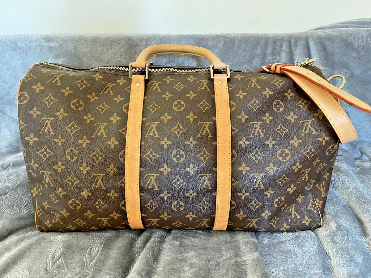 Louis Vuitton Vintage Monogram Canvas Keepall Bandouliere 50