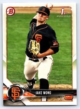 2018 Bowman Draft #BD-55 Jake Wong San Francisco Giants BASEBALL Card