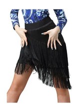 Z X Women's Ballroom Latin Tango Slasa Dance Skirt Fringe Split Leg Halloween...