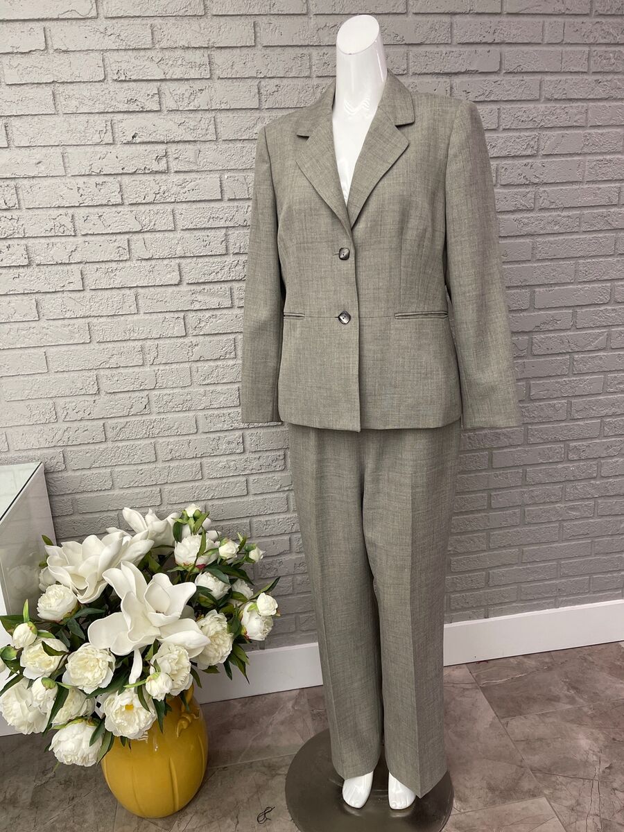 Le Suit Light Gray Pant & Jacket 2 Pcs Suit Set Size 12P