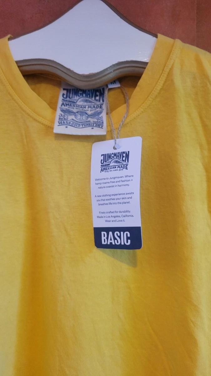 JUNGMAVEN 売れ筋商品|||ユングメイブン Tシャツ トップス レディース T-shirts Yellow NWT Jungmaven Basic Tee T-shirt Shirt Men's M Unisex