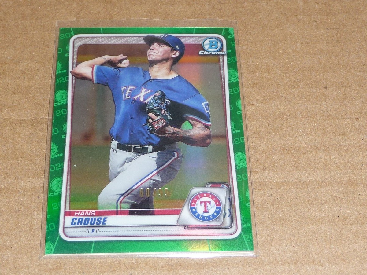 2020 Bowman Chrome HANS CROUSE GREEN REFRACTOR RANGERS /99 J8383