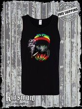 Camiseta sin mangas Rasta Cat Smoking Joint Jamaica marihuana marihuana marihuana marihuana cannabis 420