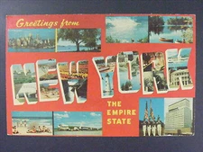 Greetings From New York NY Multi View Vintage VTG Color Chrome Postcard 1967