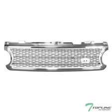 Topline For 2006-2009 Range Rover Honeycomb Mesh Front Grille - Chrome / Silver