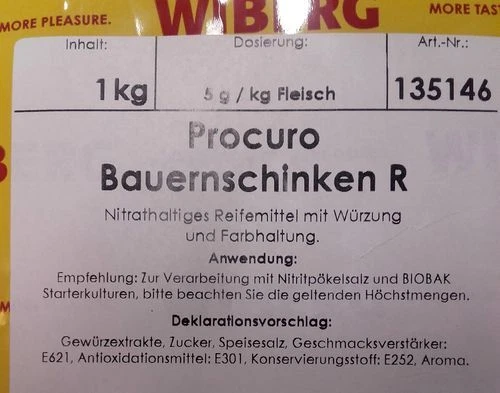 Wiberg Procuro Bauernschinken R 1 kg, Gewürz, Gewürze