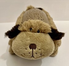 Pillow Pets Dream Lites Brown Dog Stuffed Animal Nightlight Starry Sky