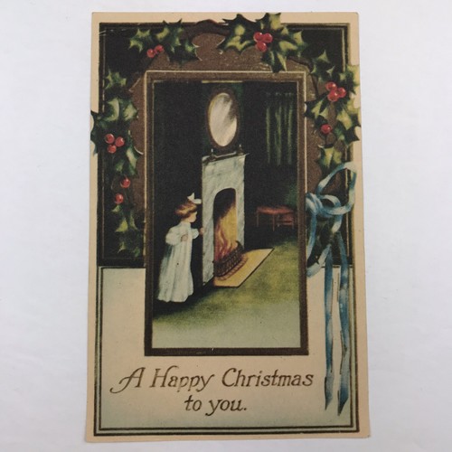 Vintage Postcards Set of 5 Old Ecology Christmas Holiday Unposted - Picture 10 of 11