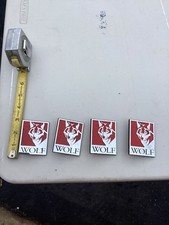 Coyote Wolf Badge Emblem Side Trunk Angry Aggressive Racing Lot Of 4 Ford Vtg