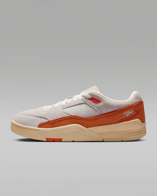 Jordan Flight Court Herrenschuhe in Sail/Muslin/Deep Orange