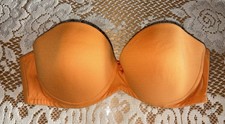 Victoria  s Secret 2000 Y2K Vintage Strapless Underwire 34 B Orange Padded BRA