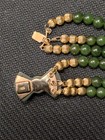 green jade or jade-like bead necklace plus a matching multi-strand choker with — photo 5