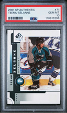 2001 SP AUTHENTIC TEEMU SELANNE HOF #71 SAN JOSE SHARKS PSA 10