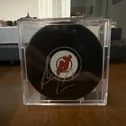 Keith Kinkaid Signed Autographed New Jersey Devils Hockey Puck Beckett BAS COA