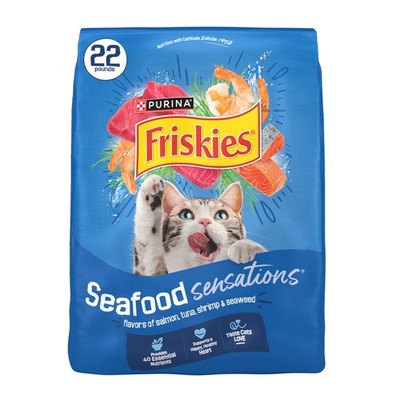 Purina Dry Cat Food Seafood Sensations With Salmon Tuna and Shrimp 22 Pound