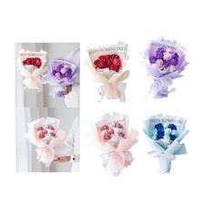 Soap Rose Flower Bouquet Soap Flower Scented Flowers Petals Floral Artificial