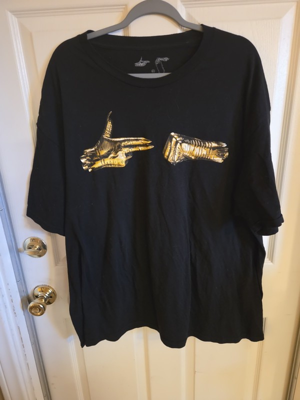 Run The Jewels Mens RTJ Killer Mike El-P Rap Duo Shirt XXL Black And Gold 
