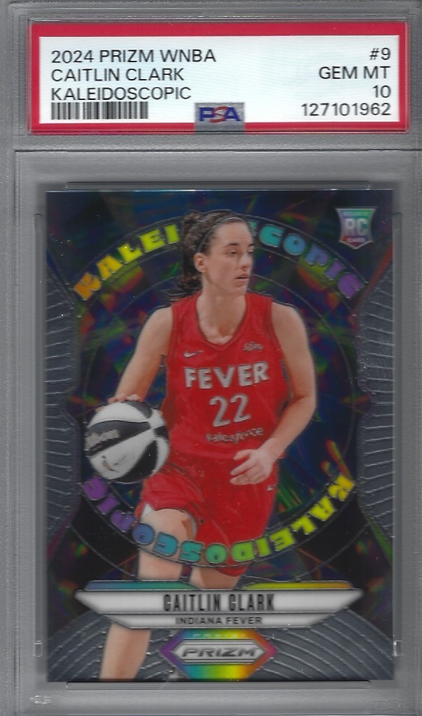 2024 PRIZM WNBA "KALEIDOSCOPE" #9 CAITLIN CLARK RC PSA GEM MINT 10