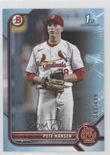 2022 Bowman Draft Sky Blue 43/499 Pete Hansen #BD-128 0t2