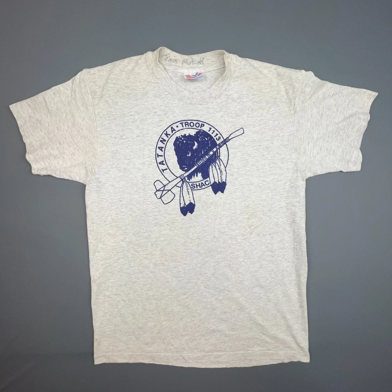 Vintage Shirt Adult Medium Boy Scounts Tatanka Troup 1113 Shac Buffalo Texas