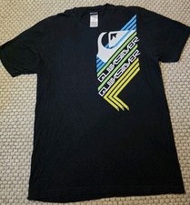 Vintage Y2K Quicksilver Mens Black Cotton T-Shirt Size Large Made In USA