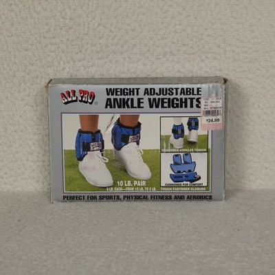 All Pro Weight Adjustable Ankle Weights Set 10 LB Pair 5 LB Each Style #400