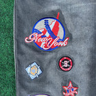 Y2K Raw Blue First Team Baseball Club Embroidered Patches Shorts Jorts Sz 42 — photo 8