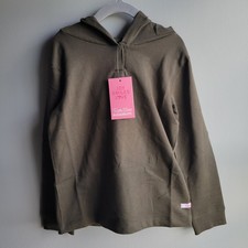 NWT RuffleButts Girls 6 Cotton Olive Green Juniper Hooded Sweatshirt