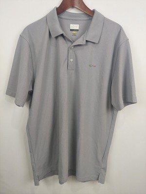 Greg Norman Collection Men's Performance Grey Golf Polo Shirt, Size XL