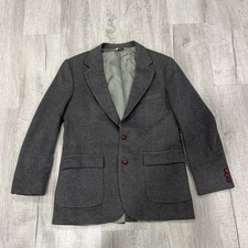 Hunt Valley Men's Blazer 41R Camel Hair Gray Sport Coat Jacket Made in USA