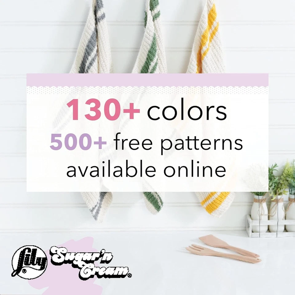 Lily Sugar n Cream Super Talla Negro Algodón Hilo Calibre 100 EE. UU. Cultivado 200 Yardas Foto 4 de 4