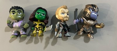 Funko Mystery Minis Lot X4 Marvel Avengers Thor Thanos Hulk Gamora