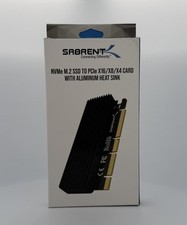 Sabrent NVMe M.2 SSD to PCIe Adapter Card with Aluminum Heatsink