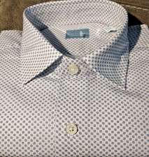 NWT CULTURATA Men's L Long Sleeve Button Down Shirt Geometric Striped Pentagons