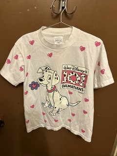 Disney 101 Dalmatians Pink Vintage Kids T Shirt 10 12