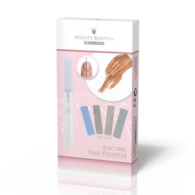 Melissa 16720009 - Elektrische Nagelfeile - Nagelpolierer mit LED-Licht - Weiß