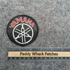 Vintage Yamaha Motorcycle Patch Black 80s J5